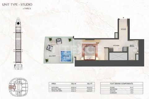 Appartement de 2 chambres à Dubai, UAE No. 203354 28