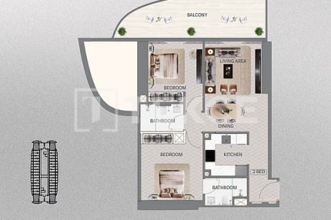 Apartment de 1 dormitorio en Meydan, UAE No. 137124 20