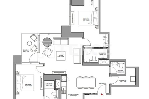 Квартира с 2 спальнями в Дубай, ОАЭ №47981 4