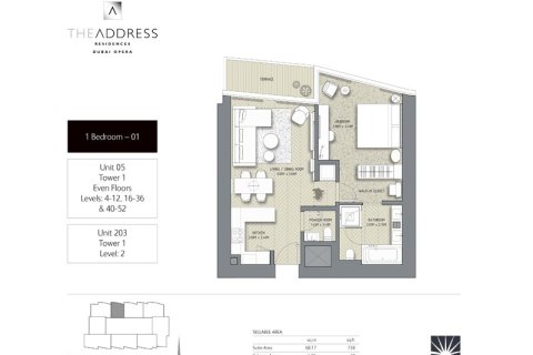 Appartement de 1 chambre à Downtown Dubai (Downtown Burj Dubai), UAE No. 153729 9