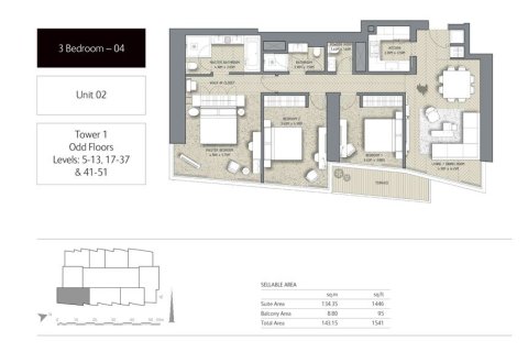 Appartement de 1 chambre à Downtown Dubai (Downtown Burj Dubai), UAE No. 153729 11