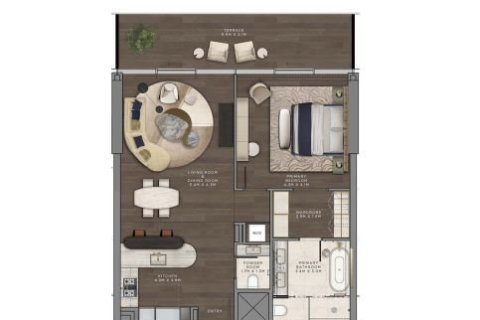 Квартира с 1 спальней на Остров Саадият, ОАЭ №153625 6