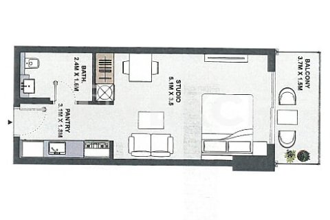 Apartment de 1 dormitorio en Jumeirah Village Circle, UAE No. 120331 13