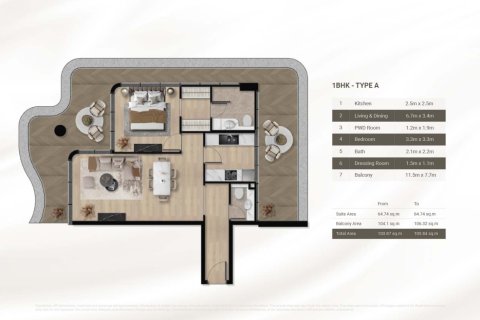 Appartement de 1 chambre à Al Furjan, UAE No. 153433 14