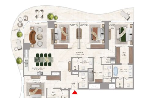 Квартира с 1 спальней в EMAAR Beachfront, ОАЭ №153594 4