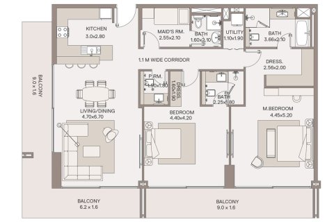 Apartment de 1 dormitorio en Dubai, UAE No. 153662 7