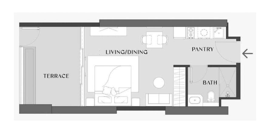 استوديو شقة في Chelsea Gardens السطوه, الإمارات العربية المتحدة رقم 98125