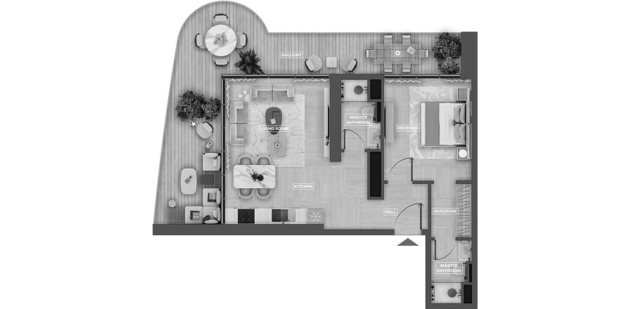 Appartement de 3 chambres à SkyHills Astra Al Barsha South, UAE No. 98118