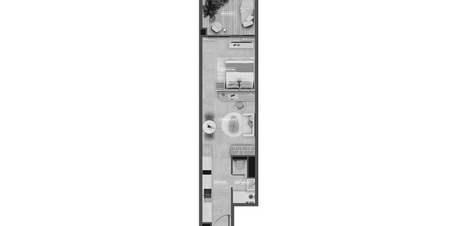 Appartement de 2 chambres à SkyHills Astra Al Barsha South, UAE No. 98101