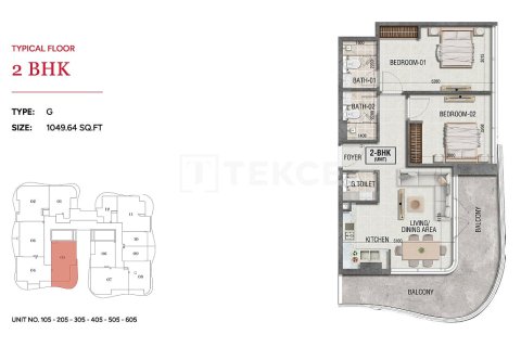 Apartment de 2 dormitorios en Dubai, UAE No. 187691 21