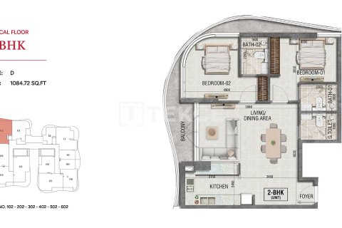 Apartment de 2 dormitorios en Dubai, UAE No. 187691 22