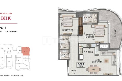Apartment de 2 dormitorios en Dubai, UAE No. 187691 20