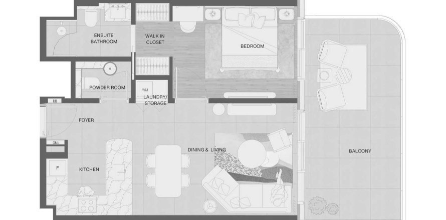 1 غرف نوم شقة في Mondrian Al Marjan Island, الإمارات العربية المتحدة رقم 149735