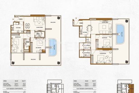 Квартира с 2 спальнями в Джумейра Вилладж Серкл, ОАЭ №142140 17