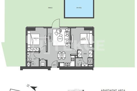Appartement de 2 chambres à Dubai, UAE No. 131469 18