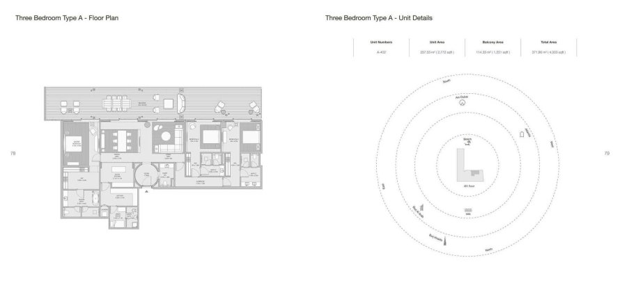 3 غرف نوم شقة في ARMANI BEACH RESIDENCES نخلة جميرا, الإمارات العربية المتحدة رقم 97666