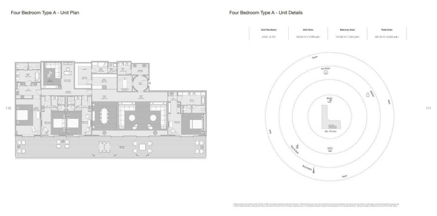 4 غرف نوم شقة في ARMANI BEACH RESIDENCES نخلة جميرا, الإمارات العربية المتحدة رقم 97668