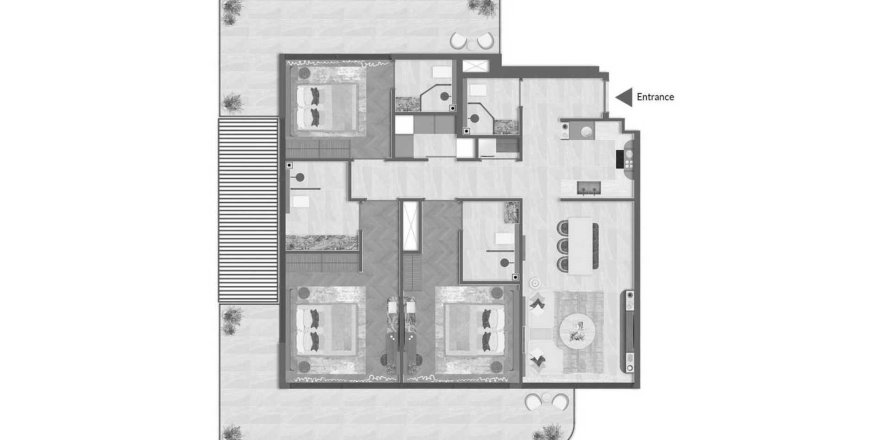 Appartement de 2 chambres à 241 Waterside Residences Dubai, UAE No. 126338