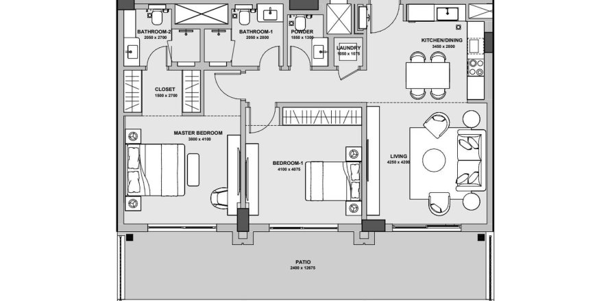 2 غرف نوم شقة في Palace Residences Marassi الْمَنَامَة, Bahrain رقم 61179
