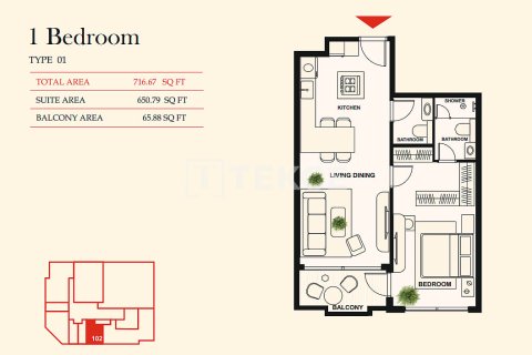 Appartement de 2 chambres à Al Satwa, UAE No. 148873 29