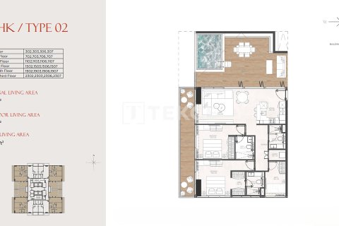 Apartment de 2 dormitorios en Jumeirah Village Circle, UAE No. 165508 17