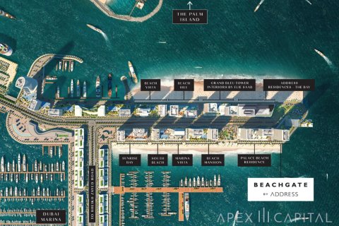 Квартира с 2 спальнями в EMAAR Beachfront, ОАЭ №5828 8