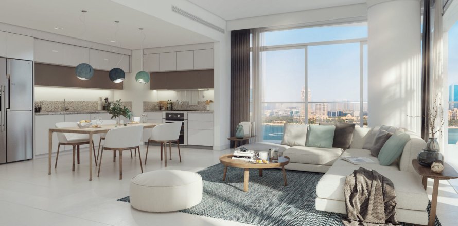 Квартира с 2 спальнями в BEACH ISLE, EMAAR Beachfront, ОАЭ №95266