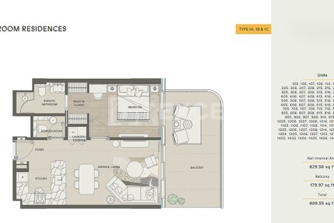 Appartement de 2 chambres à Al Marjan Island, UAE No. 141877 28