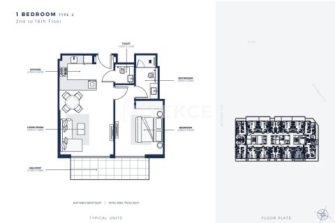 Apartment de 1 dormitorio en Dubai, UAE No. 140910 25