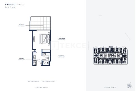 Apartment de 1 dormitorio en Dubai, UAE No. 140910 21