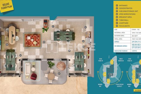 Office de 2 dormitorios en Business Bay, UAE No. 149070 27