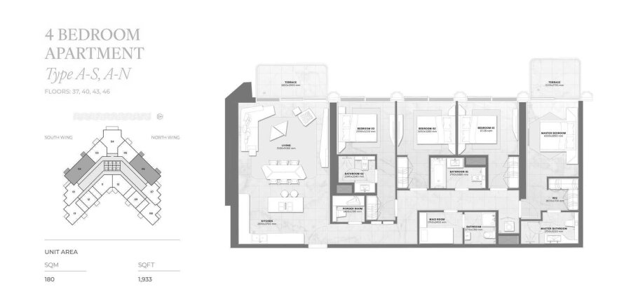 4 bedrooms Apartment in Trump Tower Jeddah Saudi Arabia No. 56508