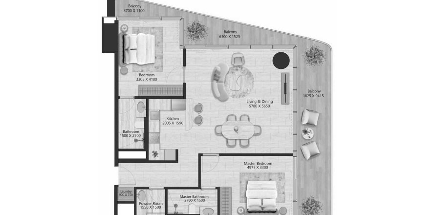 2 bedrooms Apartment in IL Vento Maritime City, UAE No. 125708