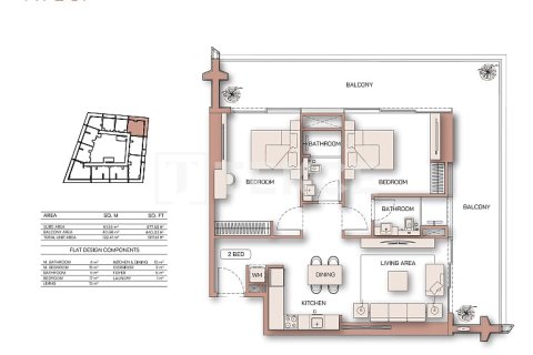 Appartement de 2 chambres à Dubai, UAE No. 131779 16