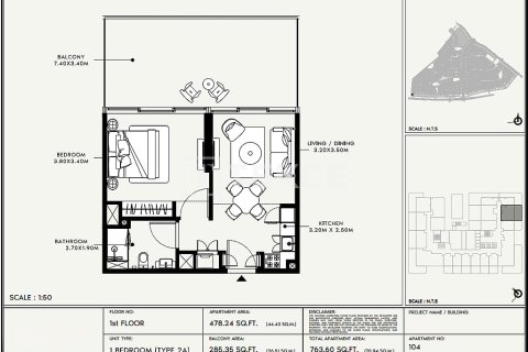 Appartement de 2 chambres à Dubai, UAE No. 141870 13