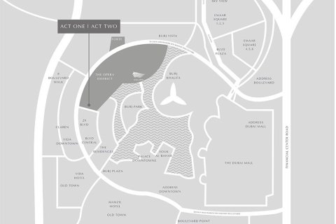 Appartement de 1 chambre à ACT ONE | ACT TWO TOWERS Downtown Dubai (Downtown Burj Dubai), UAE No. 95736 8