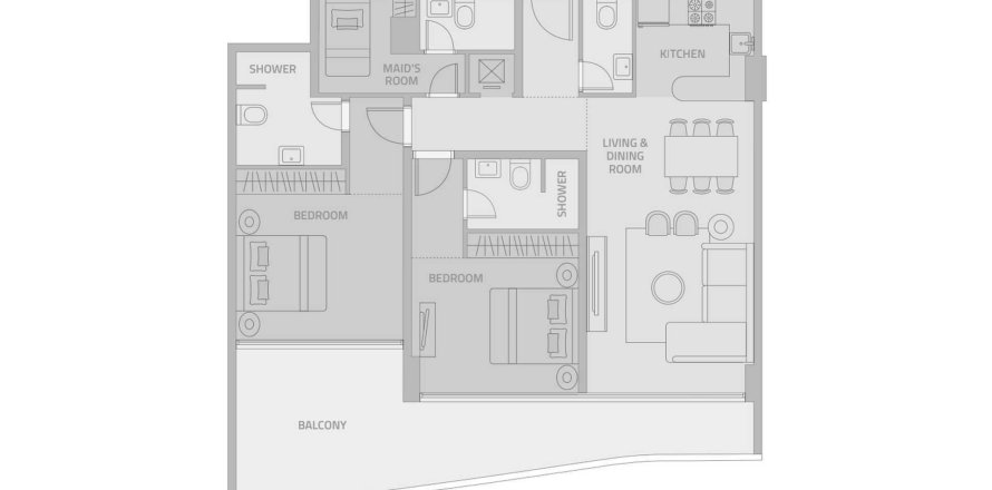 Apartment de 2 dormitorios en Breeze of Dilmunia Manama, Bahrain No. 61268