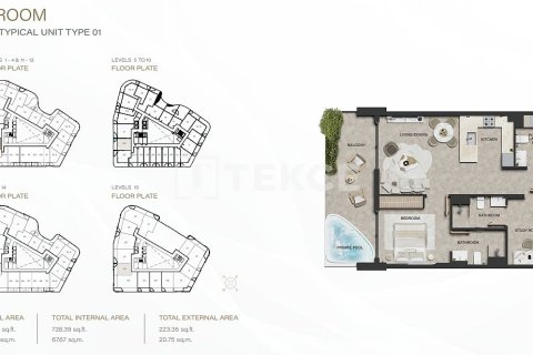 Appartement de 3 chambres à Dubai Land, UAE No. 149005 30