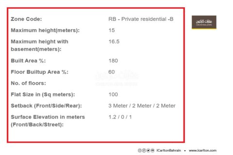 Land de 374m² en Riffa, Bahrain No. 66933 8