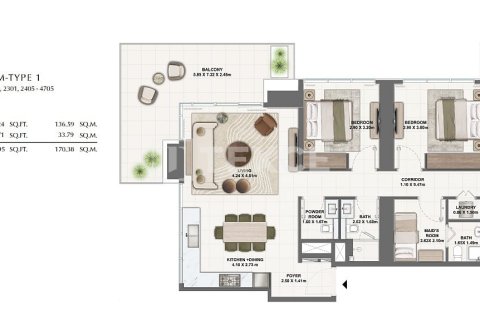 Apartment de 2 dormitorios en Dubai, UAE No. 91824 3