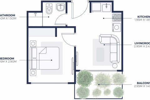 1 غرف نوم شقة في CREEK VIEWS II Al Jaddaf, الإمارات العربية المتحدة رقم 97111 5
