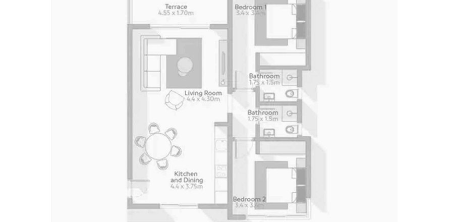 2 غرف نوم شقة في Solaris Residences عُمان رقم 53152