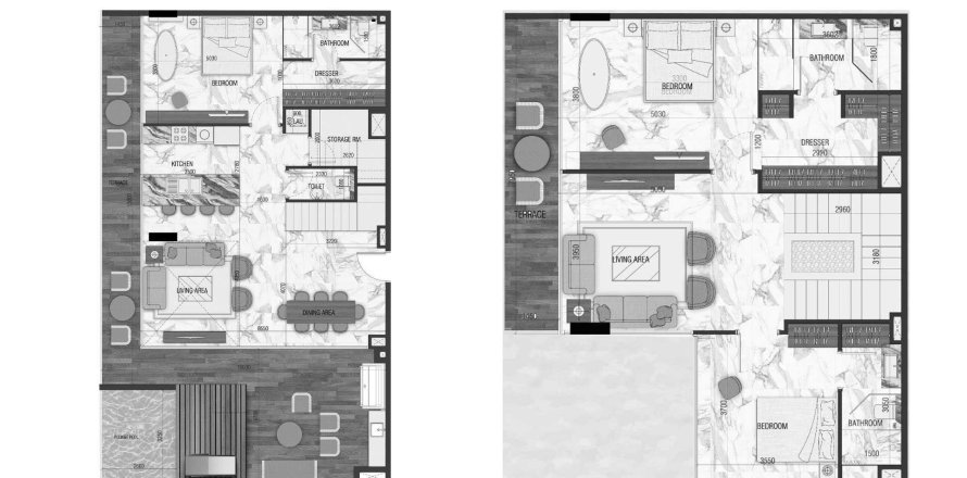 Duplex de 3 chambres à Sky Livings Jumeirah Village Circle, UAE No. 97863