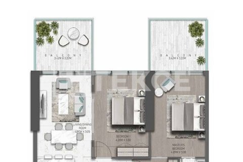 Apartment de 2 dormitorios en DAMAC Hills (Akoya by DAMAC), UAE No. 37870 3
