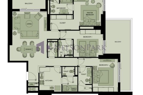 Appartement de 2 chambres à Doha, Qatar No. 57775 3