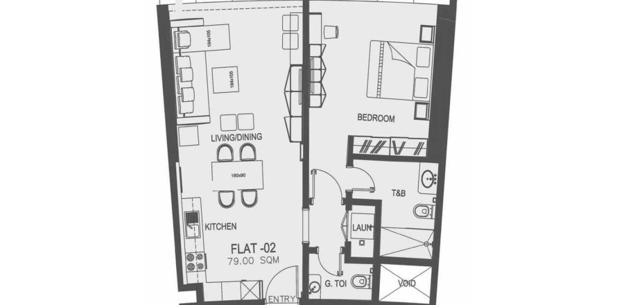1 bedroom Apartment in Symphony Tower Manama, Bahrain No. 61210