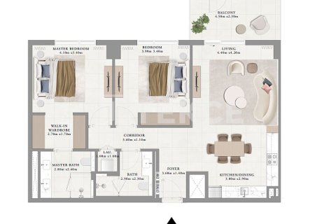 Apartment de 2 dormitorios en Mina Rashid, UAE No. 42244 11