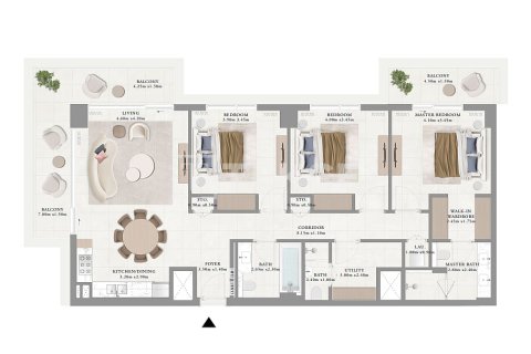 Apartment de 2 dormitorios en Mina Rashid, UAE No. 42244 12