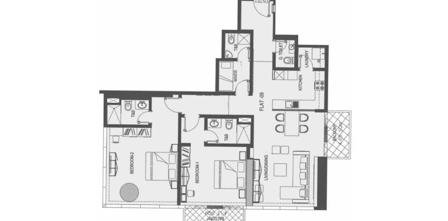 2 bedrooms Apartment in Symphony Tower Manama, Bahrain No. 61213