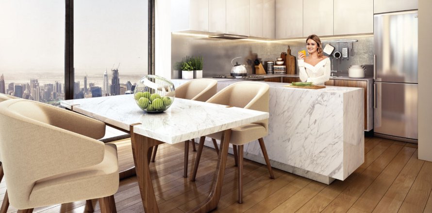 Квартира с 1 спальней в AZIZI RIVIERA BEACHFRONT, Sobha Hartland, ОАЭ №95489